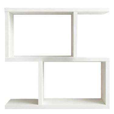Imagem de Nichos Zig Zag MDF 15mm Branco | Estante de Livros e Prateleira Decorativa de Parede 60cm