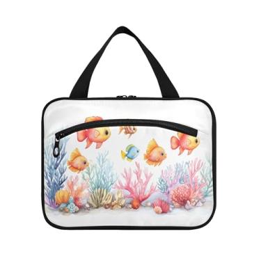 Imagem de Burbuja Linda bolsa de higiene de viagem para cenas subaquáticas para mulheres, bolsa de higiene pessoal à prova d'água organizadora de cosméticos para acessórios de higiene pessoal, M, Como na imagem