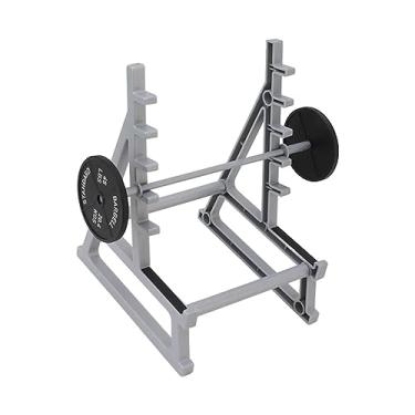 Imagem de Alomejor Suporte de Exibição de Caneta, ABS Mini Barbell Squat Rack Pen Holder para Pincéis de Sobrancelha Organizador de Maquiagem, 6,4 X 5,0 X 4,3 pol. Armazenamento de Mesa para Home