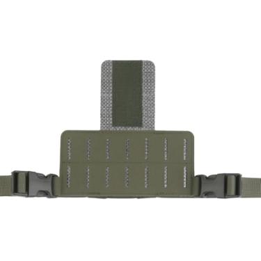 Imagem de FoldPanel MOLLE Suporte suspenso para caixa de rádio PRC 152/148, suporte de placa para walkie talkies bolsa com alça de peito ajustável e fivela, equipamento de peito expandido anexado ao colete