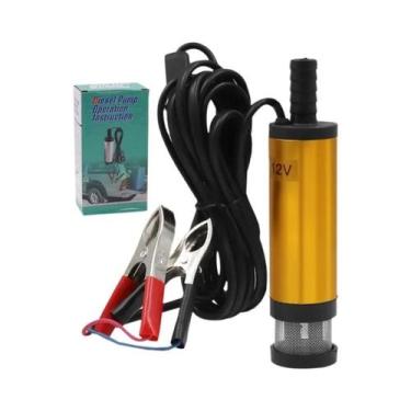 Imagem de Bomba Submersível Elétrica Mini Portátil 12V 24V DC 12L Min Carcaça De