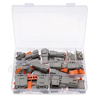 Imagem de Kit conector de fio impermeável 202 peças DTM06 2/3/4/6/8/12S pinos conector elétrico automotivo plugue chicote de caminhão