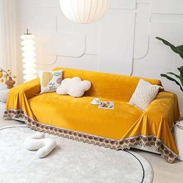 Imagem de Cobertor de cama premium capa de sofá super macia para cama e sofá protetor de móveis de viagem capas de sofá grande para sofá-laranja-180 cm x 280 cm