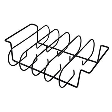 Imagem de Rack de costela para churrasqueira para defumador a gás ou churrasqueira a carvão - Rack antiaderente para grelhar e churrasco