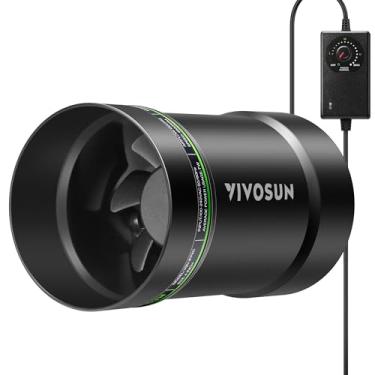 Imagem de VIVOSUN Ventilador De Duto Booster Em Linha 4" Com Regulador Velocidade, Exaustão Silenciosa 130 Cfm Para Ventilação Hvac Tendas Cultivo, Porões, Banheiros, Cozinhas E Sótãos