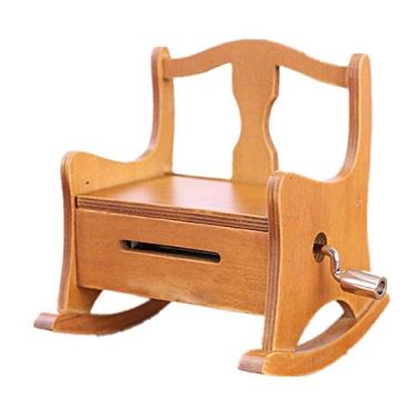 Imagem de U5GAAALPPQ9 Cadeira de balanço caixa de música fita de papel de mão de madeira caixa de música Natal dia dos namorados artesanato presente de aniversário (cor: cor da imagem tamanho: 12,5 x 10 x 11 cm