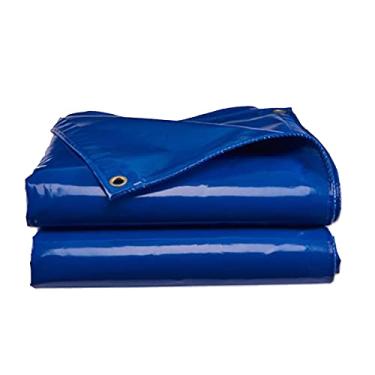 Imagem de 3FLQOOPP Lona impermeável, lona de plástico PVC com ilhós, cobertura para jardins, plantas, cobertura de dossel de isolamento, móveis de jardim, piscina, 34 m/9,813,1 pés (5 x 6 m/16,4 x 19,7 pés)