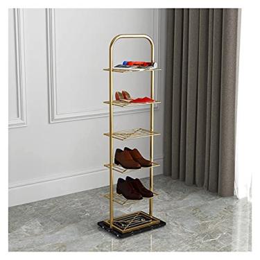 Imagem de Prateleira de sapato leve luxo simples sapateira doméstica dormitório econômico armário de sapatos à prova de poeira porta de montagem pequena sapateira organizador de armazenamento de sapatos (cor: C