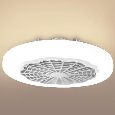 Imagem de Ventilador de teto com controle remoto luzes fechado 10 polegadas 3 velocidades modos iluminação