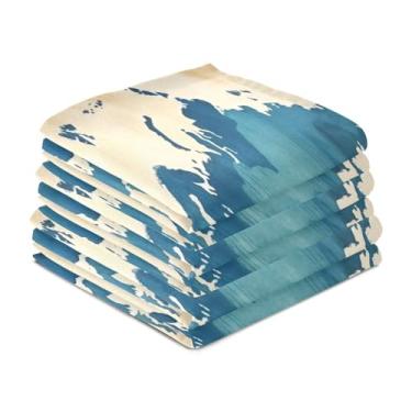 Imagem de Wassud Toalhas de cozinha aquarela mapa do mundo toalhas de prato de cozinha pacote com 6 panos de prato macios com laço para pendurar toalha de mão super absorvente de secagem rápida toalhas de chá