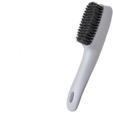 Imagem de Escova de limpeza doméstica pequena escova de roupas escova de limpeza de cerdas rígidas para sapatos, manchas, banheiro, cozinha, argamassa de azulejos - Aderência antiderrapante com orifício para