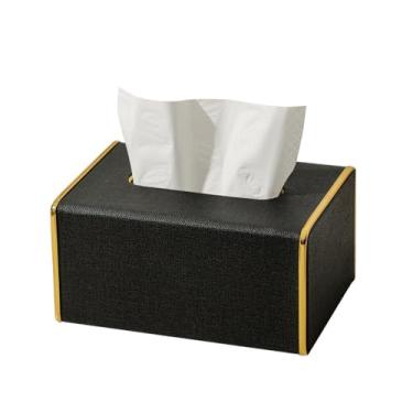 Imagem de x3anggyt5 Caixa de lenços de papel para casa sala de estar quarto mesa caixa de lenços multifuncional organizador porta-lenços (grande)