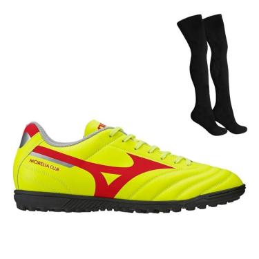 Imagem de Kit Chuteira Society Mizuno Morelia Club + Par de Meião
