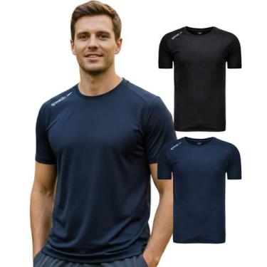 Imagem de Kit 2 Camisetas Dry Fit Masculina Speedo Academia Treino -, Marinho, P