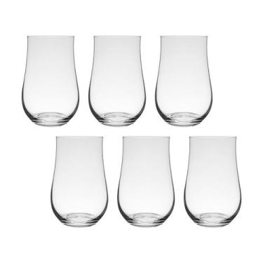Imagem de Copo de Cristal Bohemia Para Água e Suco 450 ml Tulipa 6 Peças - Bohem