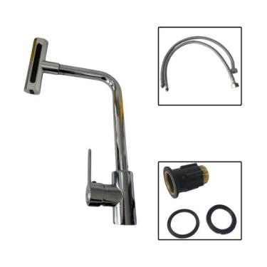 Imagem de Torneira Cozinha Gourmet Rotativa 4 Modos Inox - Bomvink