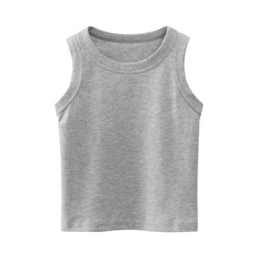 Imagem de Camiseta Regata De Algodão Para Meninos, Confortável E Respirável, Rou