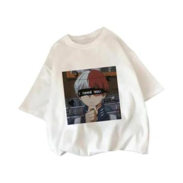 Imagem de Camiseta Feminina De Verão Com Estampa My Hero Academia Shoto Todoroki
