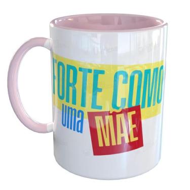 Imagem de Caneca Porcelana Forte como uma Mãe Presente - Pense Canecas, Rosa Cla