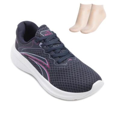 Imagem de Tênis Kolosh MP Esportivo e Meia KL26-E0429, Marinho, Pink, 36