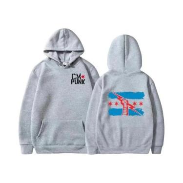 Imagem de Moletom Masculino CM Punk Com Capuz, Estampa De Moda Outono Inverno, C