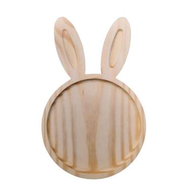 Imagem de Petisqueira Tábua Coelho Páscoa Frios Aperitivos Mesa Posta Madeira Pi