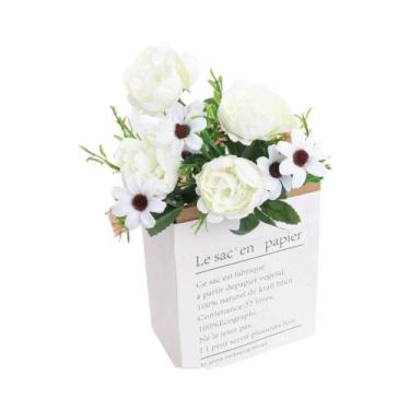 Imagem de Buquê De Flores De Peônia Artificiais Para Casamento, Decoração De Mes