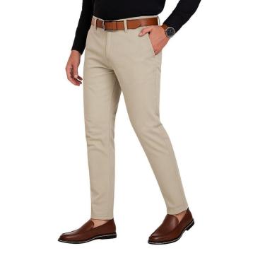 Imagem de Calça Esporte Fino Masculina Alfaiataria Slim Sarja Com Elastano Medson -Masculino