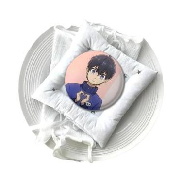 Imagem de Broche De Metal Macio Em Formato De Emblema Amine B-Blues Locks, Pin D