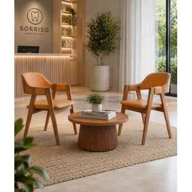 Imagem de Kit 2 Cadeiras Maciça anatômico braço Dália Luxo Imperial - Imperial M