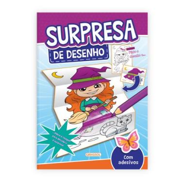 Imagem de Livro - Surpresa de Desenho - Bruxa - Com Adesivos!
