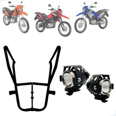 Imagem de Kit Protetor Carenagem Par Farol Milha U5 NXR 150 Bros 2003 2004 2005 