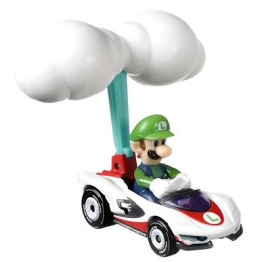 Imagem de Carrinho Hot Wheels Mario Kart Carros C/ Glider GVD30 Mattel, Luigi p,