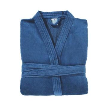 Imagem de Roupão Algodão Velour Confort M Azul Dohler