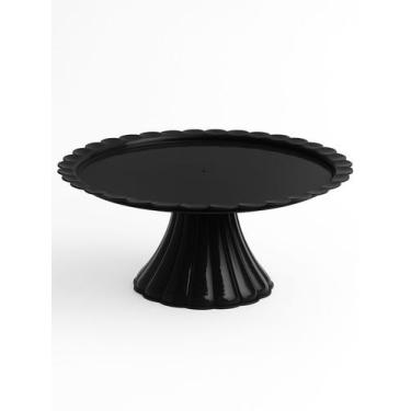 Imagem de Boleira Acrílico Med 28cm Redonda Decoração Mesa Festa - bt industria,