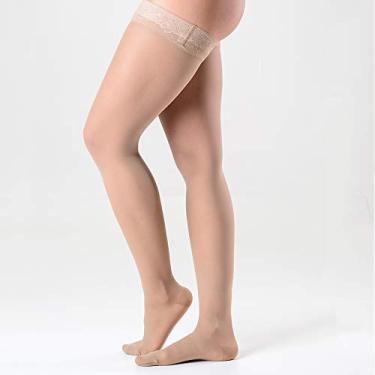 Imagem de Meia 7/8 Feminina Medicinal de Compressão Sigvaris Ever Sheer 782B 20-30mmHg Ponteira Fechada 36-Natural G3