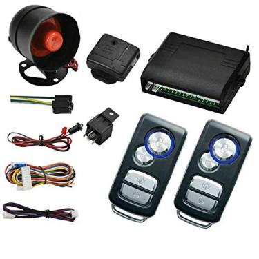Imagem de Kit central central central de carro MASO com trava de segurança de carro e sensor de choque + caixa Contorl + 2 controles remotos de substituição para fechadura de porta central do carro