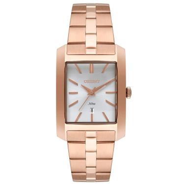 Imagem de Relógio ORIENT feminino retangular rosê LRSS1004 S1RX