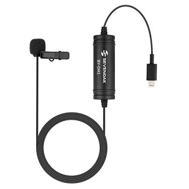 Imagem de Sevenoak Microfone de lapela conectado por DM1 Lightning para iPhone Lapel Clip-on com interface iOS com cabo de 239" - Microfone para iPhone para YouTube Video Vlog Podcast Micro Film