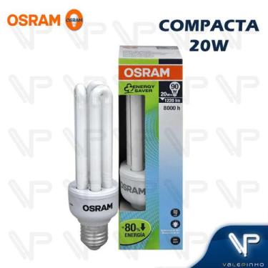Imagem de Lâmpada Compacta 3U Osram 20W 220V 6500K(Branco Frio)E27 Duluxstar