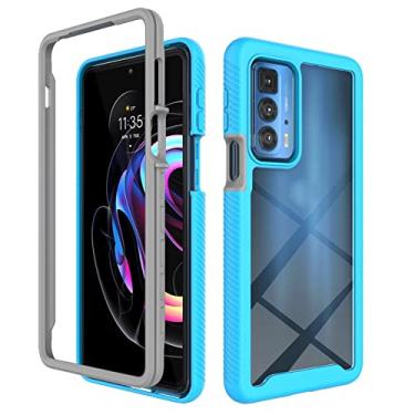 Imagem de For Motorola Edge 20 Pro Starry Sky Solid Color Series Shockproof PC + TPU Protective Case