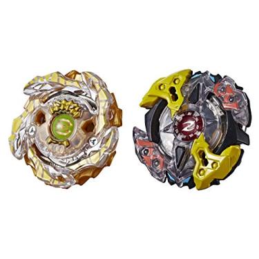 Imagem de BEYBLADE Burst Turbo Slingshock pacote duplo Galaxy Zeutron Z4, dourado X BETROMOTH B4, multicolorido