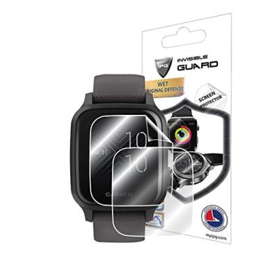 Imagem de IPG Protetor de tela para Garmin Venu Sq & Venu Sq Music Touchscreen (2 unidades) filme invisível ultra HD transparente anti-arranhões - suave/auto-cura/sem bolhas