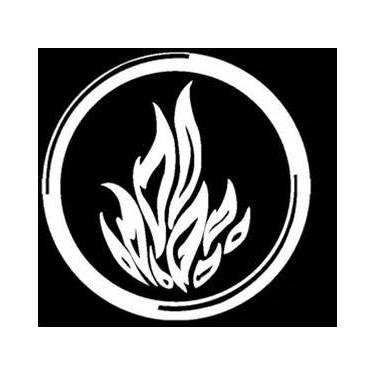 Imagem de Makarios LLC Fire Divergent Carros Caminhões Vans Paredes Laptop MKR | Branco | 5,5 x 5,5 |MKR549