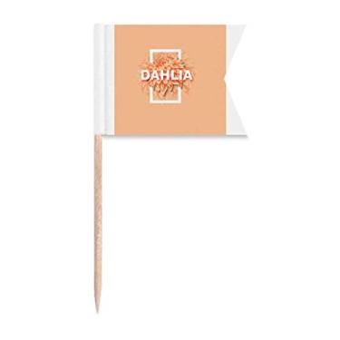 Imagem de Dahlia Caixa em forma de flor Art Deco Presente Fashion Palito Bandeiras Marcação para Festa Bolo Comida Prato de Queijo