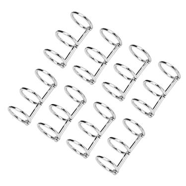 Imagem de Anéis de Encadernação Com 3 Furos Anéis de Encadernação de Folhas Soltas de Metal Galvanizado para Cartões de índice Encadernação Escolar Álbuns de Fotos Calendários de Mesa (Prata)