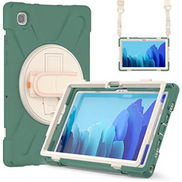 Imagem de ORIbox Corsair Capa para Samsung Galaxy Tab A7 [10,4 polegadas], proteção resistente e resistente, amortecedor 3 em 1 à prova de choque com suporte de 360 °/alça de mão