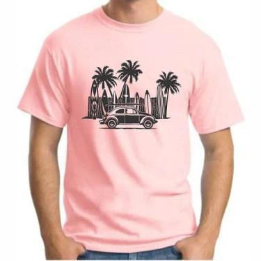Imagem de Camiseta Camisa 100% Algodão Verão Paisagem Tropical - Smart Stamp