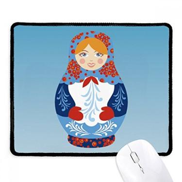 Imagem de Mouse pad com símbolo russo de bonecas russas com borda costurada e borracha para jogos