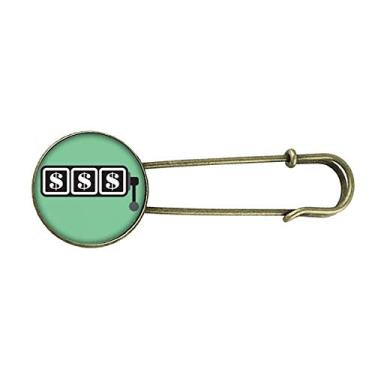 Imagem de Winning Slot Machine Ilustration Pattern Retro Metal Broche Clip Joias